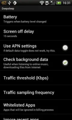 Deep Sleep Battery Saver android App screenshot 0